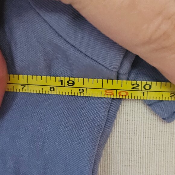 Lot of 3 Four-Stretch Womens Blue Nursing Scrub Top Pockets V-Neck Flexible Sz S - Picture 9 of 11